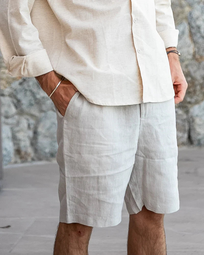THE THEO LINEN SHORTS